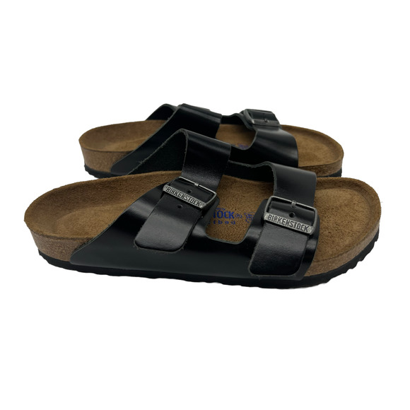 Birkenstock Shoes - Birkenstock Arizona Soft Footbed Oiled Leather Sandals Regular Black Women's 10